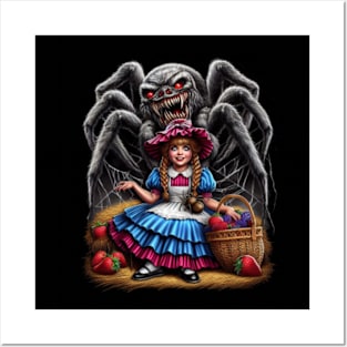 Muffet's Midnight Encounter: Little Miss Muffet Horror T-Shirt Posters and Art